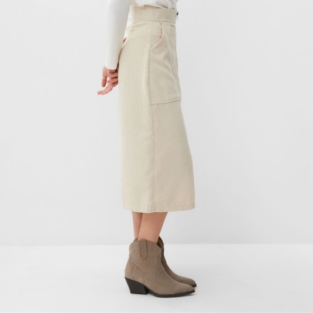 Women's skirt Minaku: Velvet Collection Milk color, river 44-2