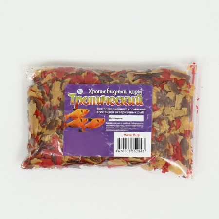Clap -shaped food for fish "Tropical", 15 g