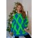 Female jumper, size 42-48, blue, green color