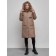 Coat insulated winter female, size 44, brown color