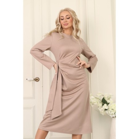 Women's dress, size 48, beige color-10