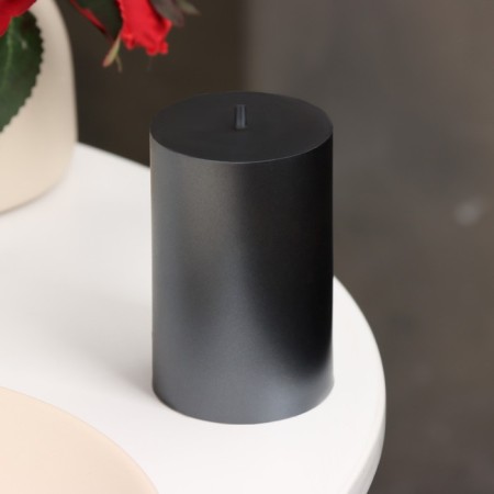 Candle-cylinder smooth, 5x7.5 cm, wet asphalt, 6 hours-1