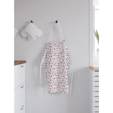 Apron of a kitchen with a photo print "Outbringing of hearts", adjustable, size OS-1