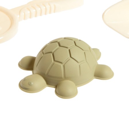 Set for playing the sand, 8 objects: scoop, robberies, sieve, bucket, 4 soft molds-2
