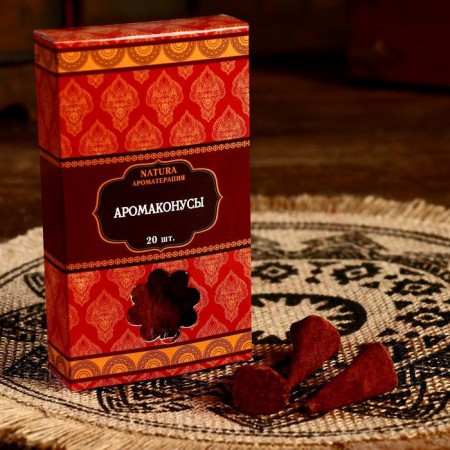 Incense "Natura" 20 cones with a cinnamon stand-1