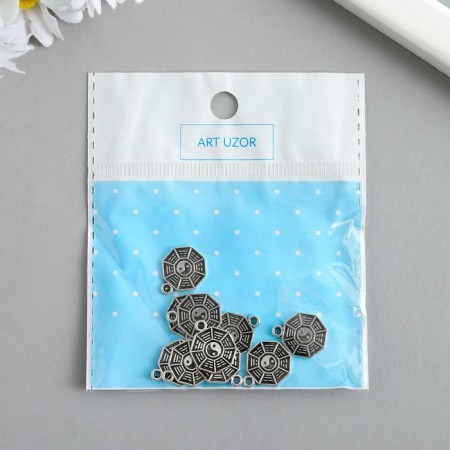 Decor for creativity Metal "Jingle Yin-Yang" silver 1.5x1.3 cm-2