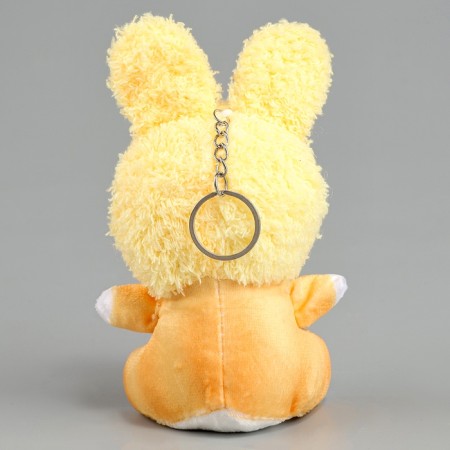 Soft toy "Kitik", in a costume bunny, on a key fob, 11 cm, color mix-8