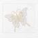 Thermal appliance "butterfly", with sequins, 9 × 10.5 cm, silver color/gold
