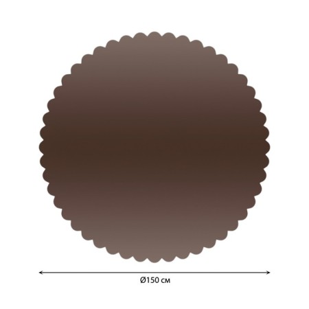 The tablecloth “Brown overflow”, round, Saten, D = 150 cm-1