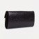 Women's wallet on the button, the color is dark brown