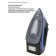 Iron Eco-Bi2603, 2600 W, ceramic sole, 45 g/min, 320 ml, blue color with black