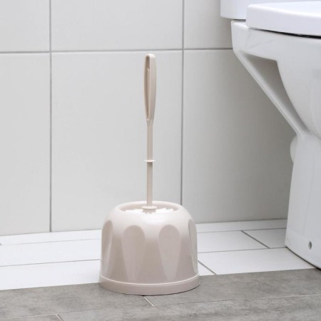 Black toilet with a stand with a stand, 16 × 16 × 36 cm, beige color