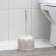 Black toilet with a stand with a stand, 16 × 16 × 36 cm, beige color