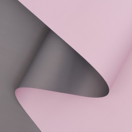 Two -sided matte film 0.5 x 10 m, pastel series, 65 μm, gray + tea rose-1