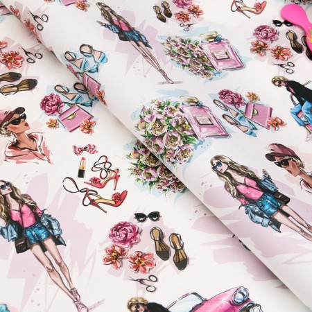 Glossy packaging paper "Women's style", 70 x 100 cm-2