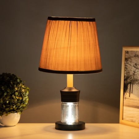 Threshold lamp "Louise" 1x40W E27 1x5W LED Black/Chocolate 25x25x43cm-1