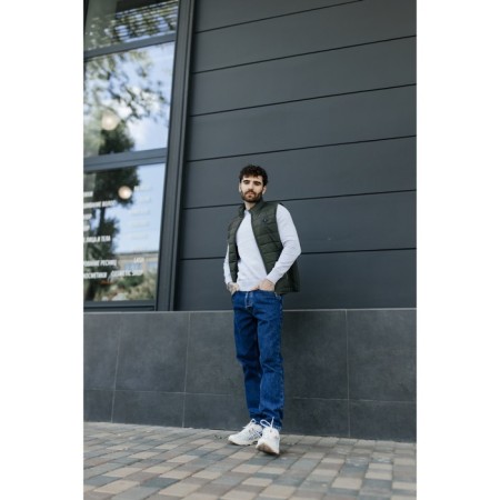 Male vest, size 46, khaki color-10