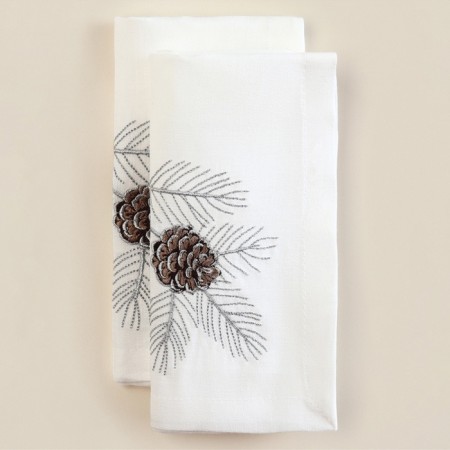 Set of napkins with embroidery SL Home "New Year" 40x40cm-2 pcs., Len 100%-7