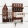 The keybox is wall -mounted with a shelf and a “Home” pocket, a classic, 23 x 17.5 cm.