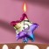 Candle in the cake "Air Ball. Star", number "5", 5.5 cm, multi -colored
