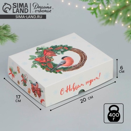 Folding box "Bullfinch", 20 x 17 x 6 cm, new year