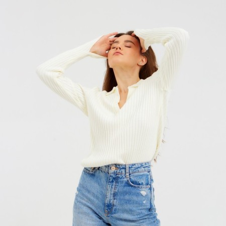 Jumper with V Gorlovina Mist, p. 48-50, white-2