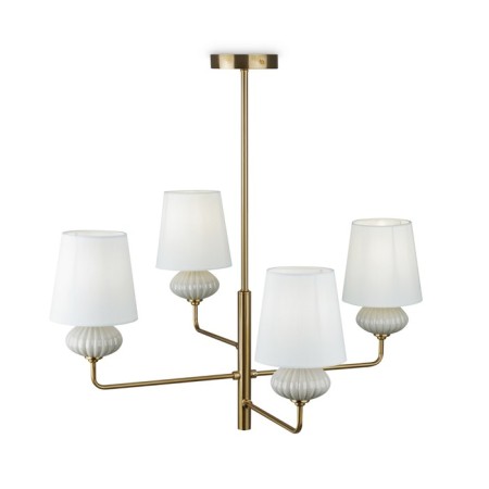 Suspended lamp Freya FR2029PL-04BS Ceramics, 640x680x680 mm, E14, 4x40W, brass color-3