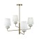Suspended lamp Freya FR2029PL-04BS Ceramics, 640x680x680 mm, E14, 4x40W, brass color