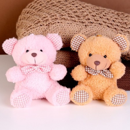 Soft toy "Bear" on a key fob, 12 cm, color mix-4