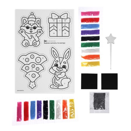 New Year's fresco-Magnet "New Year! Bunny and animals "-2
