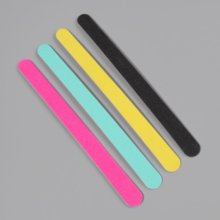 Wooden-based files on a wooden basis, abrasiveness 200/200, 13 cm, 10 pcs, color mix-4