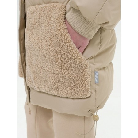 Jacket for girls, height 158 ​​cm, sandy color-2