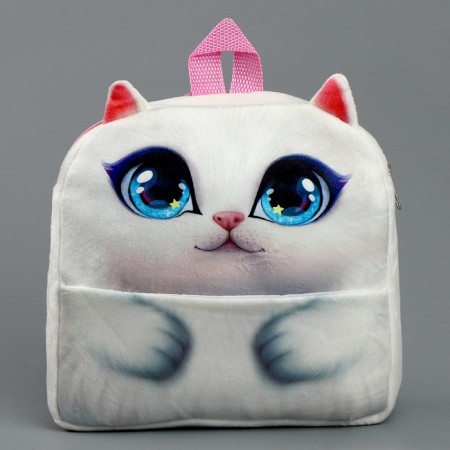 Baby backpack for a girl "cat" with a heart-1