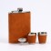 Gift set "Michael" 4 in 1: Flake 240 ml, funnel, 2 glasses, brown, 15 x 17 cm