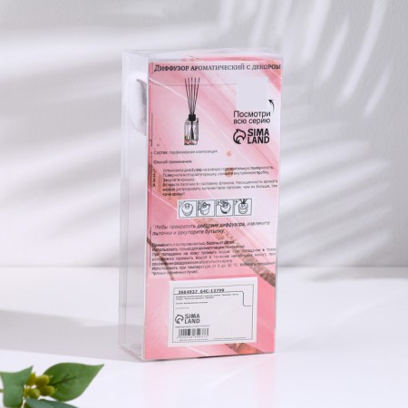 The diffuser aromatic with the cotton flower "Delicate", 50 ml, sandalwood, "Wealth of aroma"-3