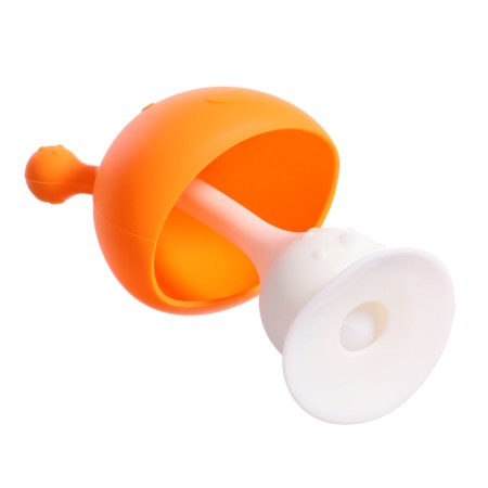 A set of teething, brush, rubble on the hand, fruit, 4 pcs.-4