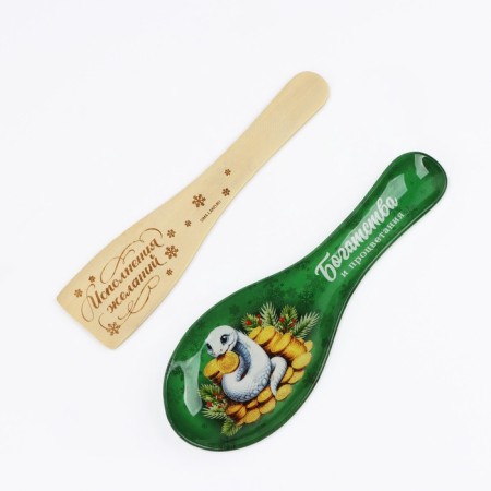 Set of "wealth", spoon stand, spatula-2