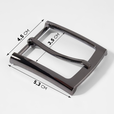 A belt buckle, 5.3 × 4.5 cm, 35 mm, black nickel color-1