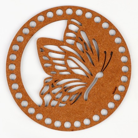 Donyshko for knitting Carved "Butterfly", circle 15 cm, HDF 3 mm-3