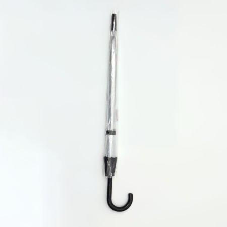 Umbrella - a semiautomatic “monoton” cane, 8 spokes, r = 51 cm, the color is transparent-3