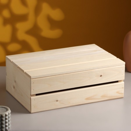 Wooden box 35 × 23 × 13 cm Gift with a rack cover