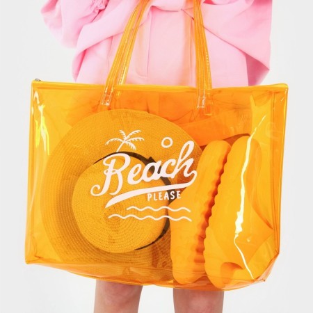 Bag Women's Beach Beach Please, 50x35x11 cm, orange color-5