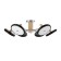 Julia chandelier 6xLED 144W 3000-6000K black-chromium 80x80x22 cm