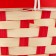 Wicker basket, 21 x 21 x 10/24 cm, bamboo, red