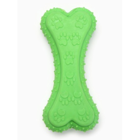 Chewing toy "Volumetric bone with paws", TPR, 12 cm, green-1
