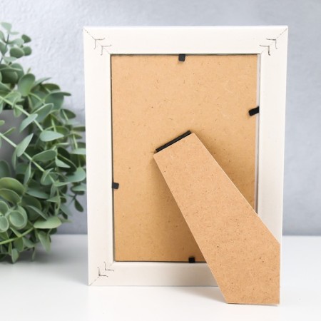 Photo frame plastic 10x15 cm "waves" white with black 18.3x13.5 cm-3