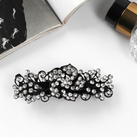Halfish hair clip "Lyla" rose, 8 cm