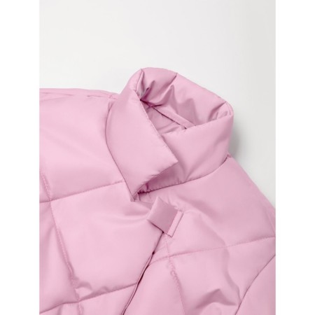 Пальто стёганое для девочек AmaroBaby TRENDY, рост 116-122 см, цвет розовый-18