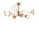 Suspended lamp Freya Fr5204PL-08BS SONDER, 900X400 mm, E27, 8x60W, brass color