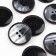Button, 4 punctures, d = 27 mm, black color